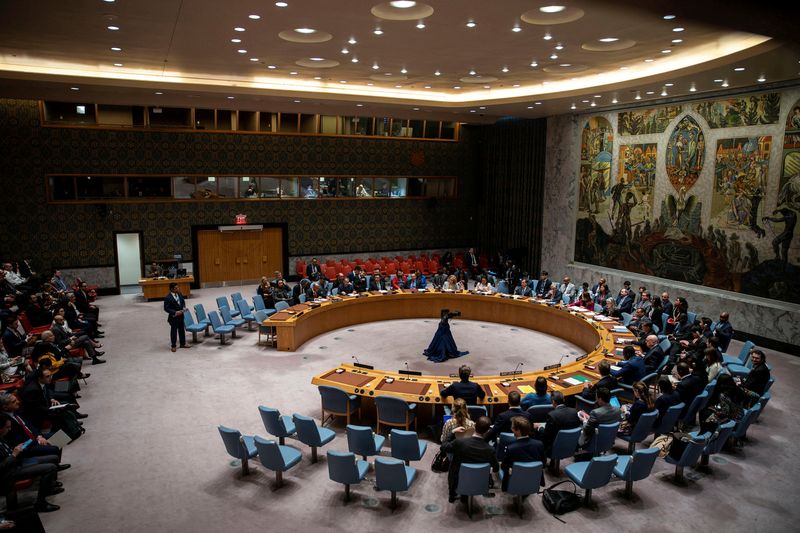 &copy; Reuters. جلسة لمجلس الأمن التابع لمنظمة الأمم المتحدة بمقر المنظمة في نيويورك يوم 15 أبريل نيسان 2024. تصوير: إدواردو مونوز - رويترز