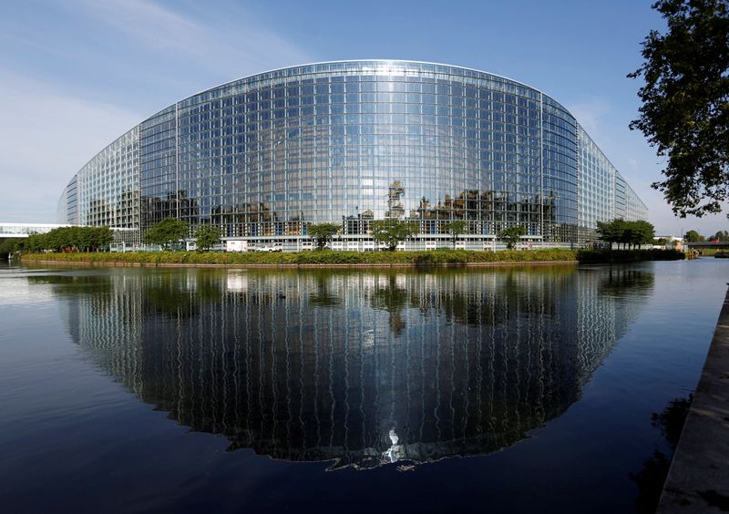 &copy; Reuters. FILE PHOTO: The building of the European Parliament, designed by Architecture-Studio architects, is seen in Strasbourg, France May 22, 2019. REUTERS/Vincent Kessler/File Photo