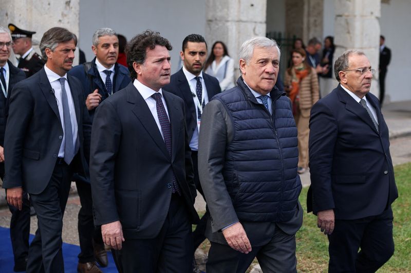&copy; Reuters. وزير الخارجية الإيطالي أنطونيو تاياني في يوم انعقاد اجتماع وزراء خارجية مجموعة السبع في جزيرة كابري بإيطاليا يوم 17 أبريل نيسان 2024. تصوير: كل
