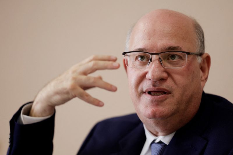 © Reuters. FILE PHOTO: President of the Inter-American Development Bank, Ilan Goldfajn, speaks during a interview with Reuters on the third day of the annual meeting of the International Monetary Fund and the World Bank, in Marrakech, Morocco, October 11, 2023. REUTERS/Susana Vera/File Photo
