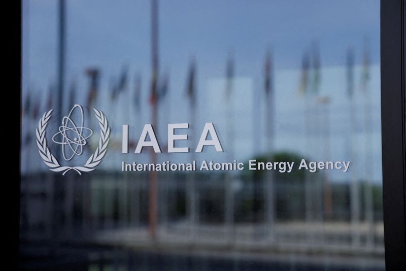 &copy; Reuters. شعار الوكالة الدولية للطاقة الذرية في مقرها في فيينا يوم 11 أبريل نيسان 2024. تصوير: ليونارد فوجر - رويترز