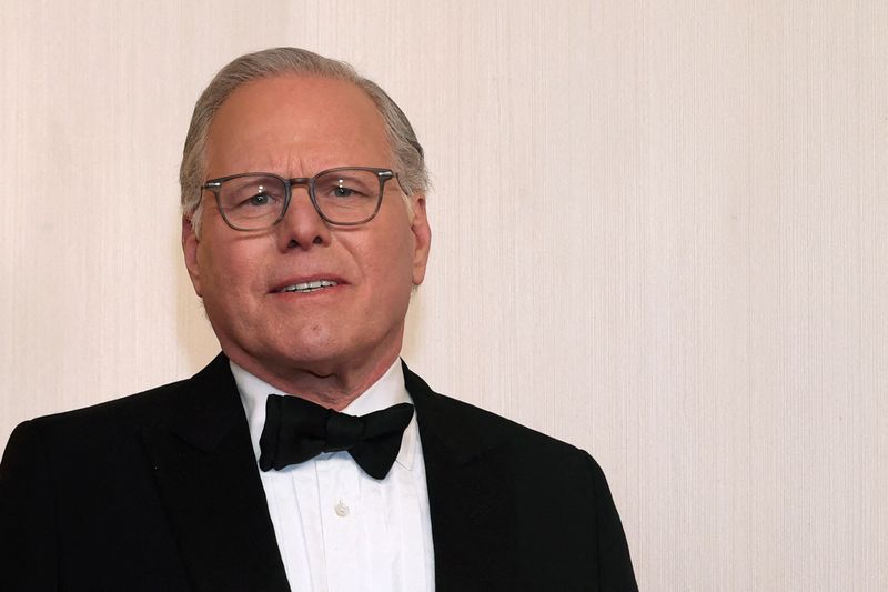 &copy; Reuters. FILE PHOTO: Warner Bros. Discovery chief executive David Zaslav poses on the red carpet during the Oscars arrivals at the 96th Academy Awards in Hollywood, Los Angeles, California, U.S., March 10, 2024. REUTERS/Aude Guerrucci/File Photo