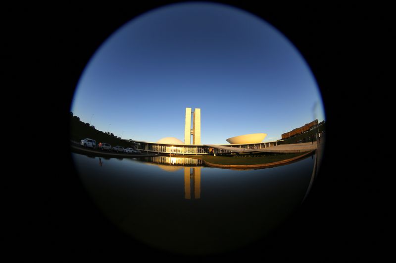 &copy; Reuters. Vista do edifício do Congresso Nacional, projetado pelo arquiteto brasileiro Oscar Niemeyer, em Brasília
27/06/2014
REUTERS/Jorge Silva 