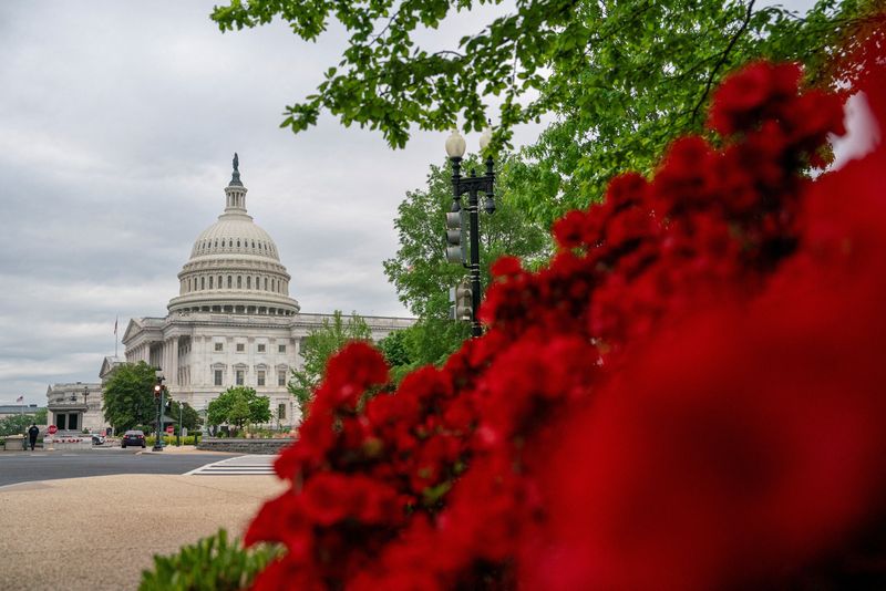 © Reuters. View of the U.S. Capitol prior to a House of Representatives vote on legislation providing $95 billion in security assistance to Ukraine, Israel and Taiwan, on Capitol Hill in Washington, U.S., April 20, 2024. REUTERS/Ken Cedeno