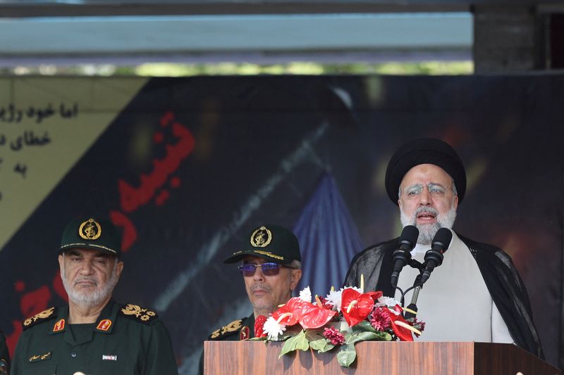 &copy; Reuters. Photo du président iranien Ebrahim Raïssi. /Photo prise le 17 avril 2024 à Téhéran, Iran/REUTERS/Majid Asgaripour
