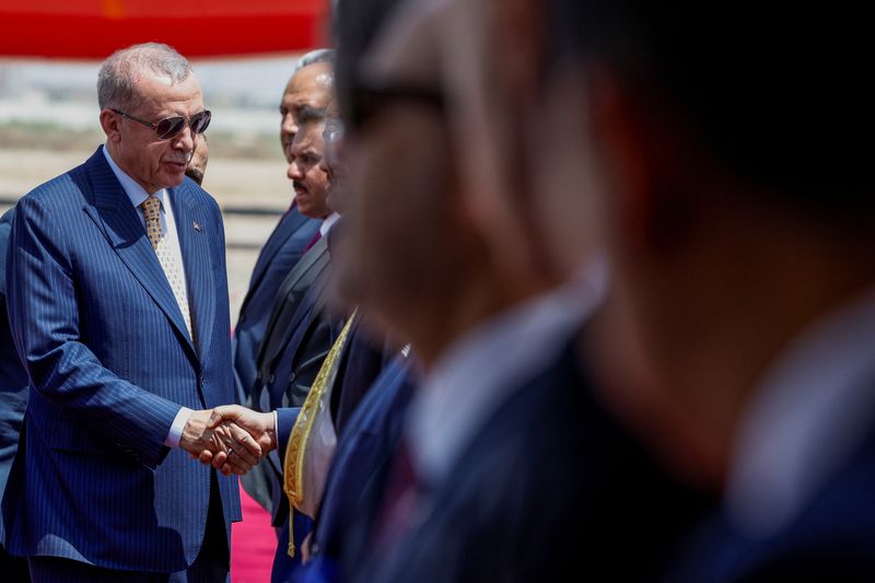 &copy; Reuters. Photo du président turc Tayyip Erdogan. /Photo prise le 22 avril 2024 à Bagdad, Irak/REUTERS/Thaier Al-Sudani