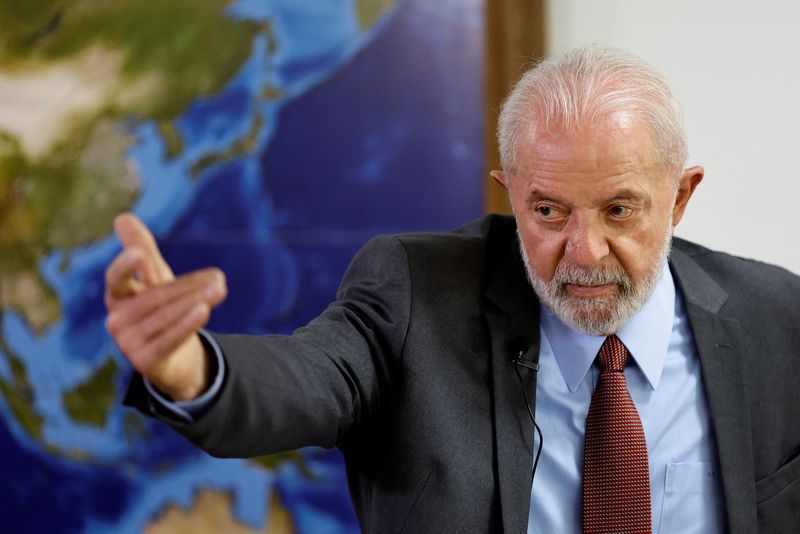 &copy; Reuters. Presidente Luiz Inácio Lula da Silva durante cerimônia, em Brasília
08/04/2024
REUTERS/Ueslei Marcelino