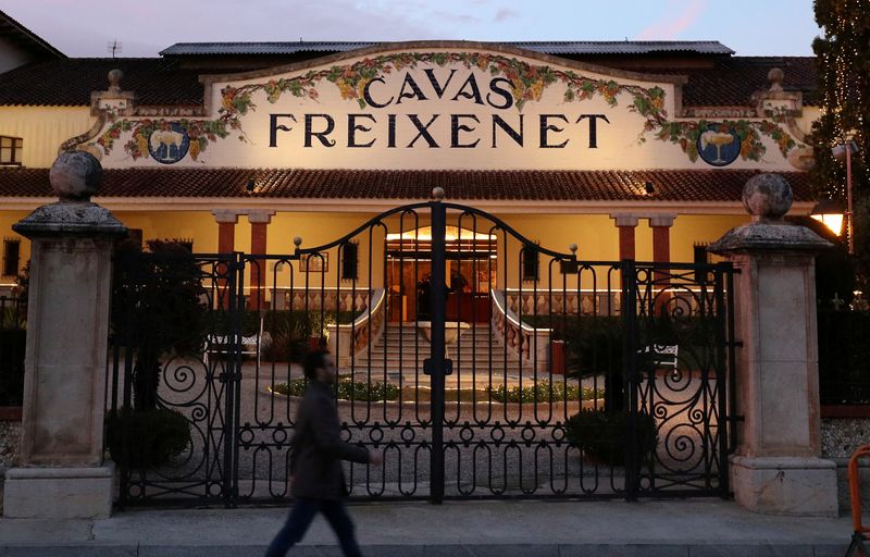 &copy; Reuters. FILE PHOTO: View of the entrance of Freixenet, a Cava producer, in Sant Sadurni d'Anoia, near Barcelona, Spain, December 13, 2017. REUTERS/Albert Gea/File Photo