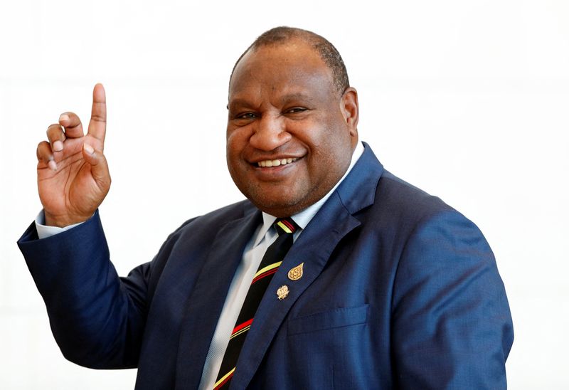&copy; Reuters. O primeiro-ministro da Papua Nova Guiné, James Marape, após reunião de cúpula de cooepração econômica na região Ásia-Pacífico
18/11/2022
Rungroj Yongrit/Pool via REUTERS