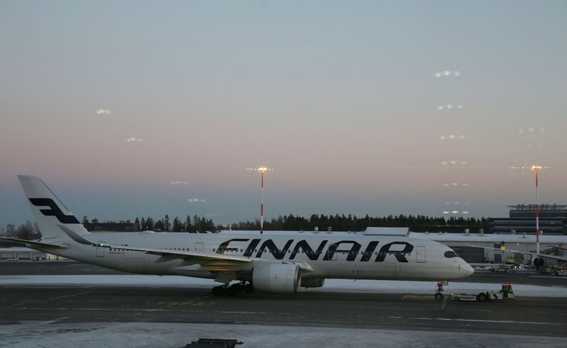 &copy; Reuters. FILE PHOTO: A Finnair plane is seen on the tarmac at Helsinki-Vantaa airport, Vantaa, Finland, February 9, 2024. REUTERS/Tom Little/File Photo