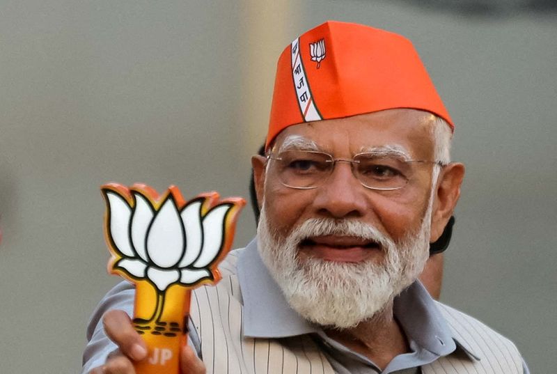 &copy; Reuters. Primeiro-ministro da Índia, Narendra Modi
06/04/2024. REUTERS/Anushree Fadnavis/File Photo