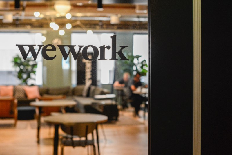 &copy; Reuters. FILE PHOTO: A WeWork logo is seen at a WeWork office in San Francisco, California, U.S. September 30, 2019.  REUTERS/Kate Munsch/File Photo