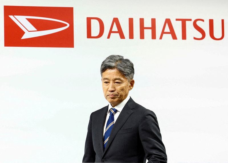 &copy; Reuters. FILE PHOTO: Daihatsu Motor's next President Masahiro Inoue attends a news conference in Tokyo, Japan February 13, 2024.  REUTERS/Issei Kato/File Photo
