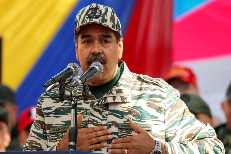 © Reuters. Presidente da Venezuela Nicolás Maduro em Caracas
 13/4/2024   REUTERS/Leonardo Fernandez Viloria