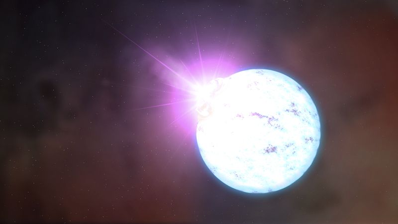 &copy; Reuters. Representação artística de explosão de estrela de nêutrons ultramagnética é mostrada em folheto da Nasa
10/02/2016
REUTERS/NASA's Goddard Space Flight Center/Divulgação via Reuters