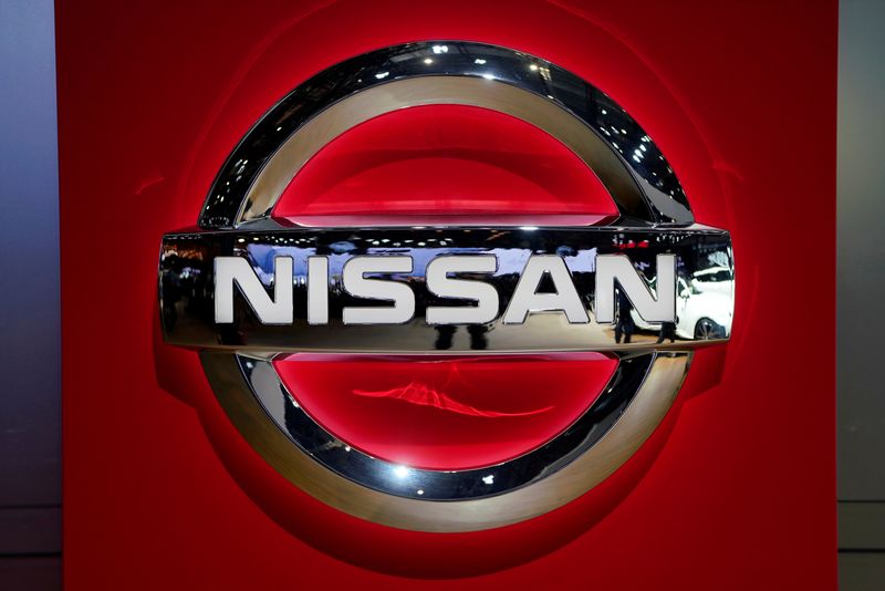 &copy; Reuters. FILE PHOTO: A Nissan logo is pictured during the media day for the Shanghai auto show in Shanghai, China April 16, 2019. REUTERS/Aly Song/File Photo