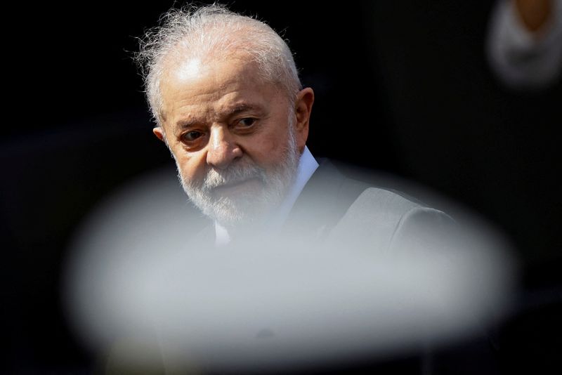 © Reuters. Presidente Luiz Inácio Lula da Silva durante cerimônia, em Brasília
19/04/2024
REUTERS/Ueslei Marcelino