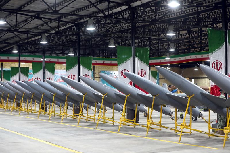 &copy; Reuters. Drones iranianos em local não revelado, em foto de divulgação obtida em abril de 2023
Exército do Irã/WANA (West Asia News Agency)/Divulgação via REUTERS