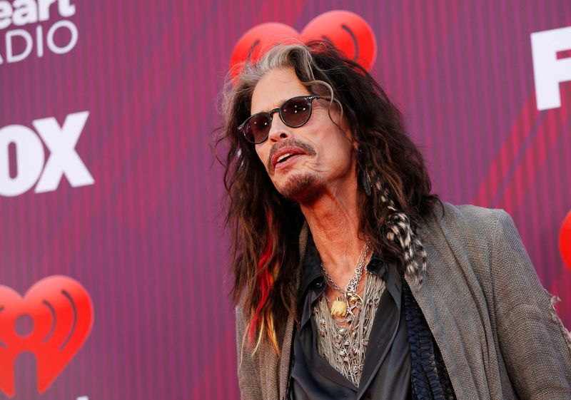 &copy; Reuters. FILE PHOTO: Singer Steven Tyler arrives for the iHeartRadio Music Awards in Los Angeles, California, U.S., March 14, 2019. REUTERS/Mario Anzuoni/File Photo