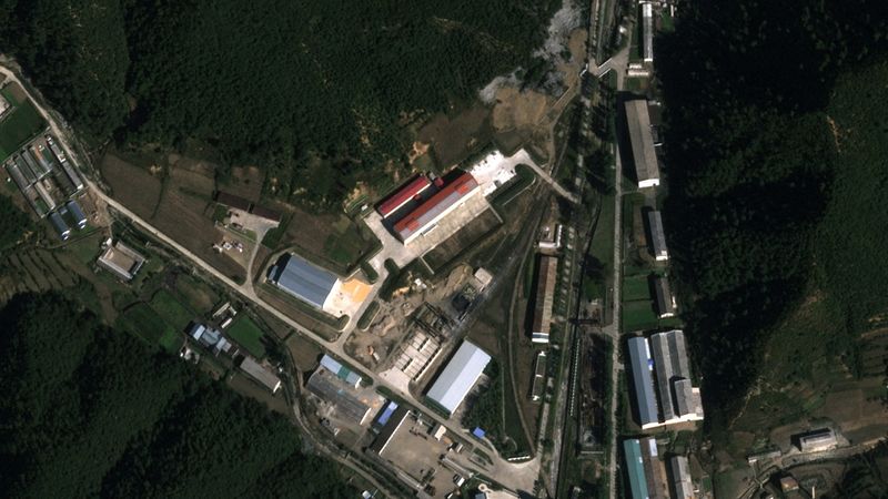 &copy; Reuters. A satellite image shows a suspected missile assembly building under construction (lower center of photo) at the "February 11 Plant" near Hamhung, North Korea in this handout image obtained by Reuters on November 20, 2024. Planet Labs PBC/Handout via REUTE