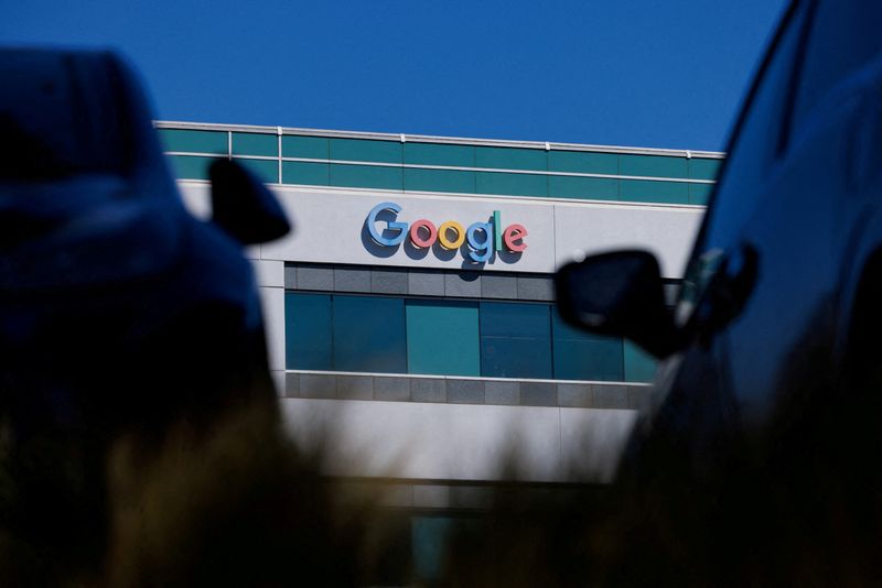 &copy; Reuters. The logo of Google LLC is shown on a building in San Diego, California, U.S., October 9, 2024. REUTERS/Mike Blake/File Photo