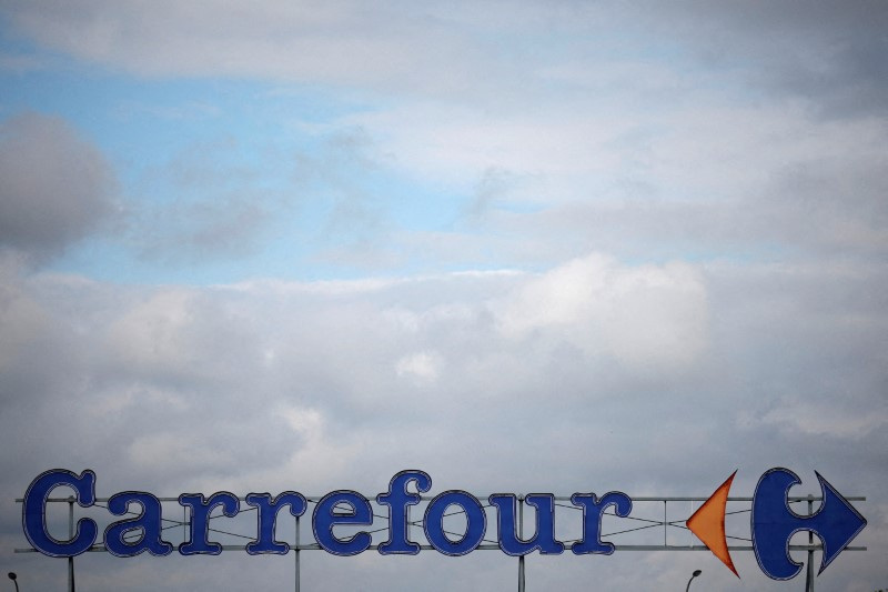 &copy; Reuters. Logotipo do varejista francês Carrefour em Montesson, perto de Paris, Françan13/09/2023nREUTERS/Sarah Meyssonnier