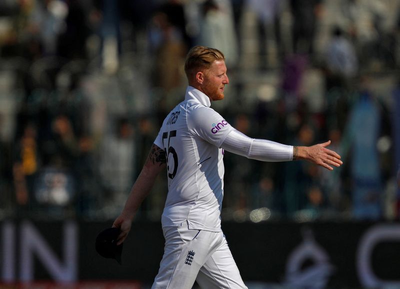 &copy; Reuters. Cricket - Second Test - Pakistan v England - Multan International Cricket Stadium, Multan, Pakistan - December 12, 2022. England's captain Ben Stokes walks after his team won the match. REUTERS/Akhtar Soomro/ File Photo