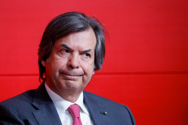 &copy; Reuters. Carlo Messina, Ceo di Intesa Sanpaolo, partecipa a una riunione a Roma, Italia, 18 aprile 2023. REUTERS/Remo Casilli