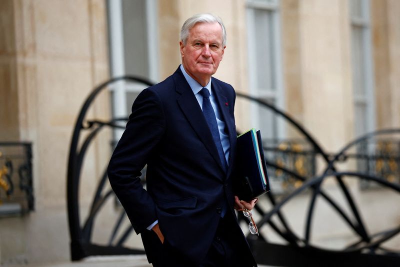 &copy; Reuters. Primeiro-ministro francês, Michel Barnier, em Parisn27/11/2024 REUTERS/Stephane Mahe/Arquivo