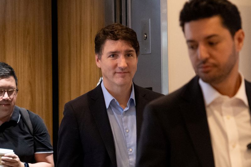 © Reuters. Justin Trudeau, West Palm Beach, Florida, November 30, 2024. REUTERS/Carlos Barria