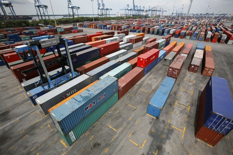 &copy; Reuters. FILE PHOTO: A general view of a container yard at North Port in Port Klang outside Kuala Lumpur January 8, 2009. REUTERS/Bazuki Muhammad/File Photo