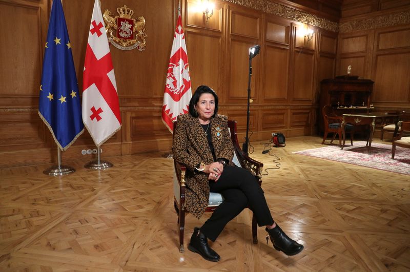 &copy; Reuters. Georgia's President Salome Zourabichvili gives an interview to Reuters in Tbilisi, Georgia December 2, 2024. REUTERS/Irakli Gedenidze