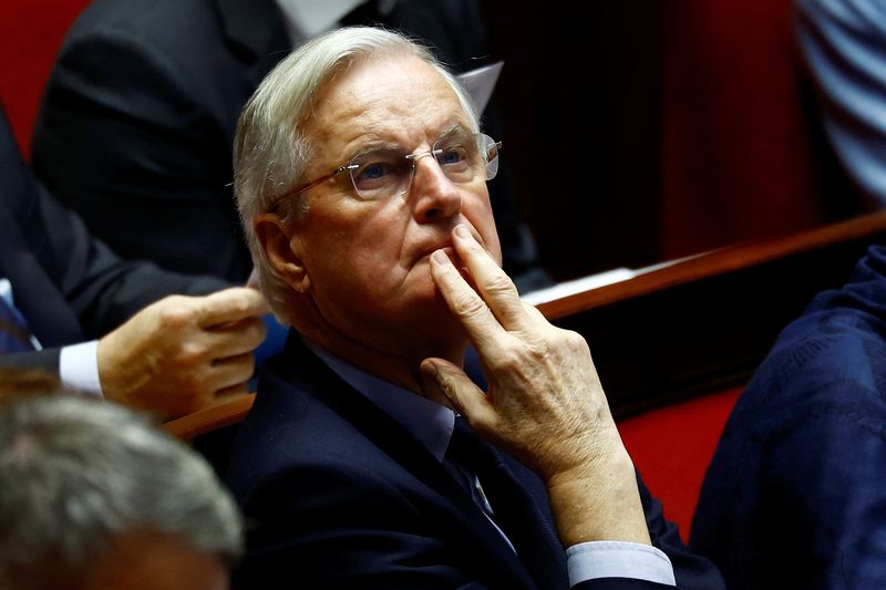 © Reuters. French Prime Minister Michel Barnier attends the questions to the government session at the National Assembly in Paris, France, December 3, 2024. REUTERS/Sarah Meyssonnier