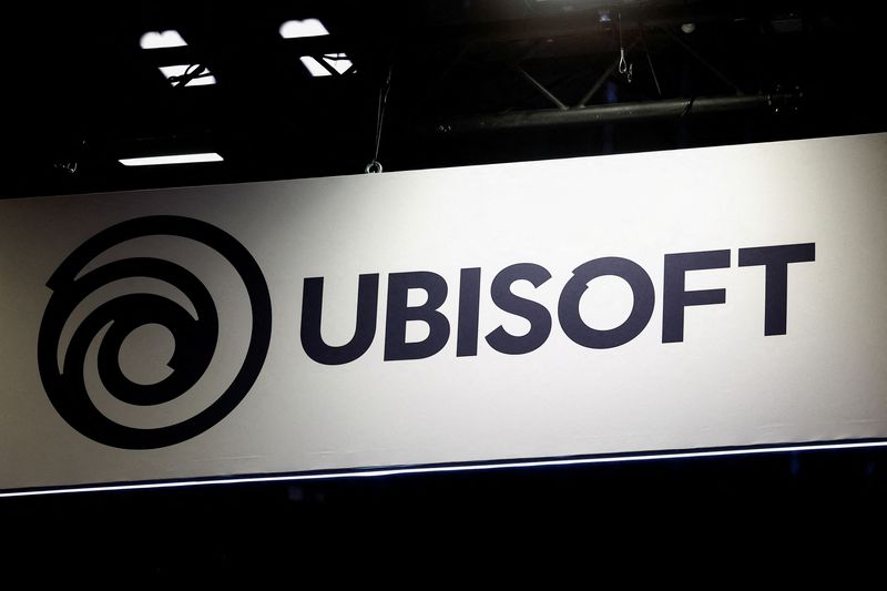 © Reuters. FILE PHOTO: UbiSoft Entertainment logo is seen at the Paris Games Week (PGW), a trade fair for video games in Paris, France, October 27, 2024. REUTERS/Sarah Meyssonnier/File Photo