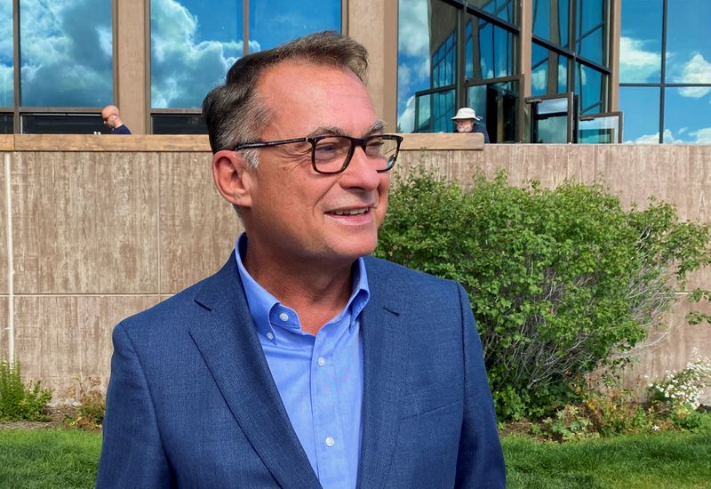 &copy; Reuters. Joachim Nagel, presidente della Bundesbank, si prepara per un'intervista al Jackson Lake Lodge di Jackson Hole, Wyoming, dove la Fed di Kansas City tiene il suo simposio economico annuale, 24 agosto 2023. REUTERS/Ann Saphir