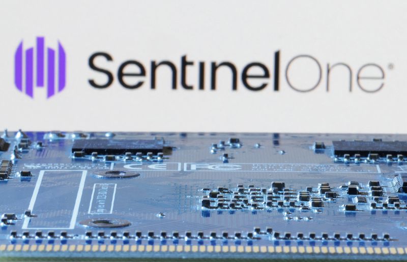 &copy; Reuters. FILE PHOTO: SentinelOne logo is seen near computer motherboard in this illustration taken January 8, 2024. REUTERS/Dado Ruvic/Illustration/File Photo