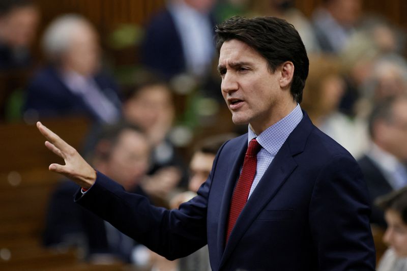 © Reuters. Canada's Prime Minister Justin Trudeau speaks during Question Period in the House of Commons on Parliament Hill in Ottawa, Ontario, Canada December 3, 2024. REUTERS/Blair Gable