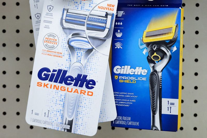 &copy; Reuters. FILE PHOTO: Gillette razors, a brand owned by Procter & Gamble, is seen for sale in a store in Manhattan, New York City, U.S., June 29, 2022. REUTERS/Andrew Kelly/File Photo