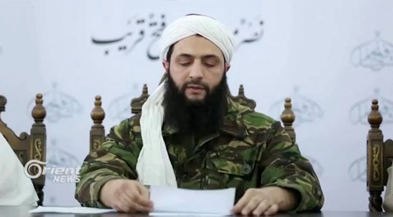 &copy; Reuters. Then-Syrian Islamist rebel group Nusra Front leader Abu Mohammed al-Golani speaks at an unknown location in this still image from 2016 file video obtained December 5, 2024. Orient TV/Reuters TV via REUTERS