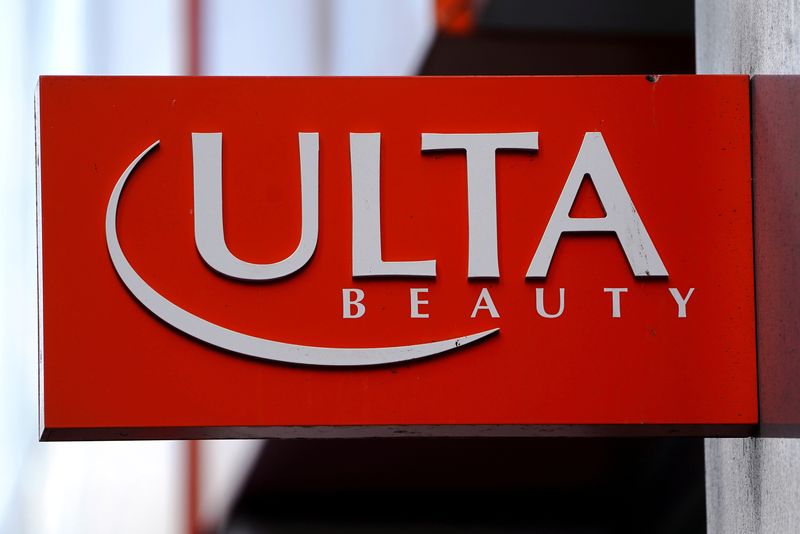 &copy; Reuters. FILE PHOTO: An Ulta Beauty store sign is pictured in the Manhattan borough of New York City, New York, U.S., March 8, 2022.  REUTERS/Carlo Allegri/File Photo