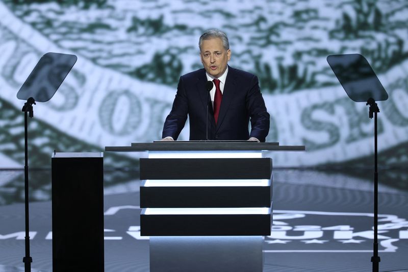 © Reuters. FILE PHOTO: David Sacks, former CEO of Yammer speaks during Day 1 of the Republican National Convention (RNC), at the Fiserv Forum in Milwaukee, Wisconsin, U.S., July 15, 2024. REUTERS/Mike Segar/File Photo