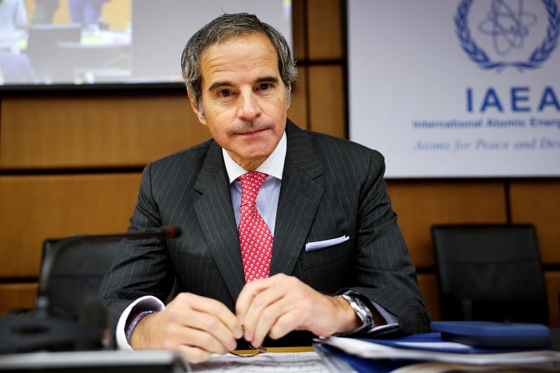 &copy; Reuters. FILE PHOTO: International Atomic Energy Agency (IAEA) Director General Rafael Grossi arrives on the opening day of the agency's quarterly Board of Governors meeting at the IAEA headquarters in Vienna, Austria, November 20, 2024. REUTERS/Lisa Leutner/File