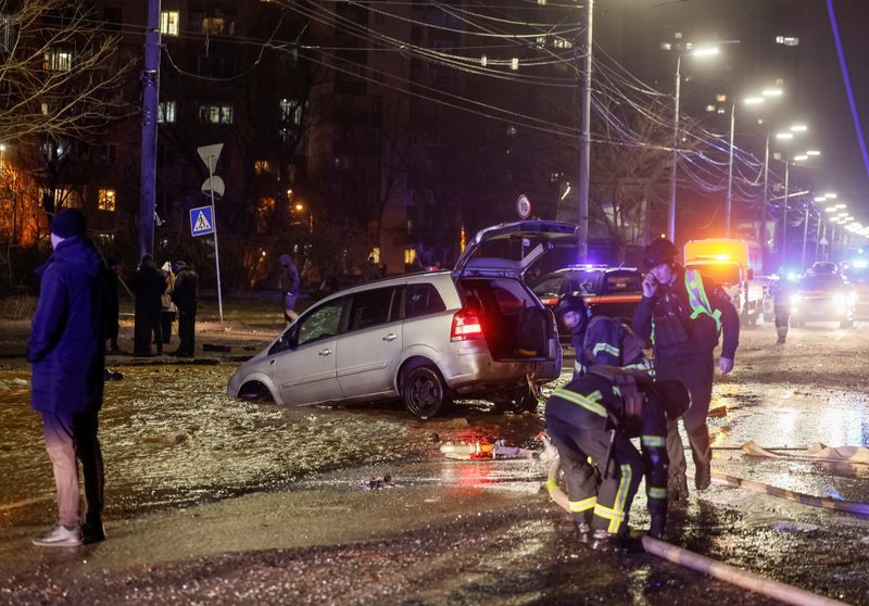 © Reuters. Russian missile strike, kyiv, January 18, 2025.REUTERS/Gleb Garanich