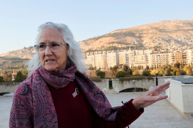 &copy; Reuters. Debra Tice, mother of journalist Austin Tice who disappeared while reporting in Syria in 2012, speaks after an interview with Reuters in Damascus, Syria January 18, 2025. REUTERS/Yamam Al Shaar