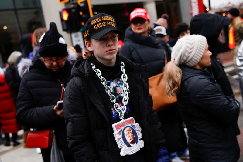 © Reuters. Capital One Arena, ahead of a rally for Donald Trump, Washington, D.C., January 19, 2025. REUTERS/Shannon Stapleton