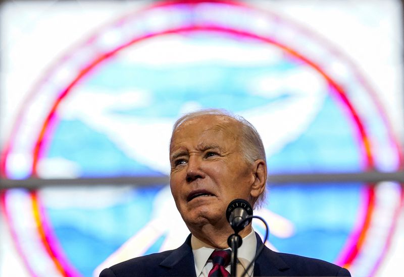 © Reuters. US President Joe Biden speaks to worshipers at the Royal Missionary Baptist Church in North Charleston, South Carolina, USA on January 19, 2025. Photograph: Nathan Howard/Reuters