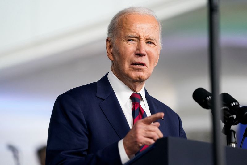 &copy; Reuters. FILE PHOTO: U.S. President Joe Biden delivers remarks at the International African American Museum in Charleston, South Carolina, U.S., January 19, 2025. REUTERS/Nathan Howard/File Photo