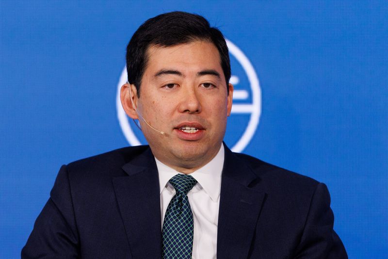 &copy; Reuters. FILE PHOTO: Mark Uyeda, commissioner at U.S. Securities and Exchange Commission, speaks at the 2023 Milken Institute Global Conference in Beverly Hills, California, U.S., May 2, 2023. REUTERS/Mike Blake/File photo