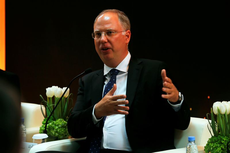 © Reuters. FILE PHOTO: Cheif Executive Officer of Russian Direct Investment Fund, Kirill Dmitriev speaks to media during a news conference at King Abdulaziz Center for World Culture (ITHRA)  in Dhahran, Saudi Arabia, June 16, 2018. Picture taken June 16, 2018. REUTERS/Hamad I Mohammed/File Photo