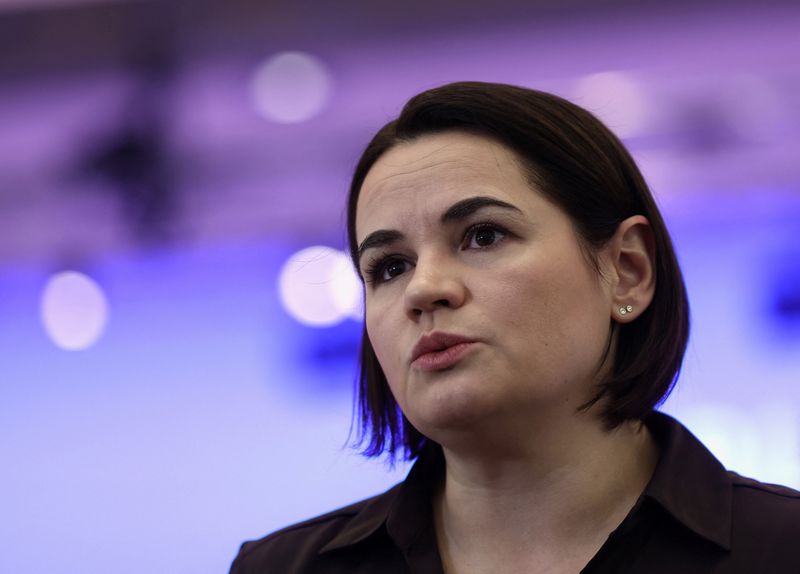 © Reuters. Exiled Belarusian absorption   person  Sviatlana Tsikhanouskaya speaks during an interrogation  with Reuters connected  the opening   time  of the 55th yearly  gathering  of the World Economic Forum (WEF) successful  Davos, Switzerland, January 20, 2025. REUTERS/Yves Herman